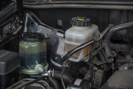 Close up look at the automobile equipmentの写真素材