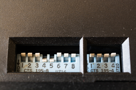 Multi Channel Selector Switch. Built-in at black panel.の写真素材