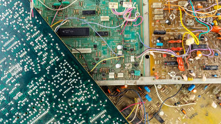 old dusty electronic Board from the radio, texture backgrounds