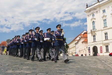 Parade at Changing of the Guards at Prague Castleのeditorial素材