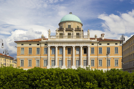 Palazzo Carciotti in Trieste, Italyの写真素材