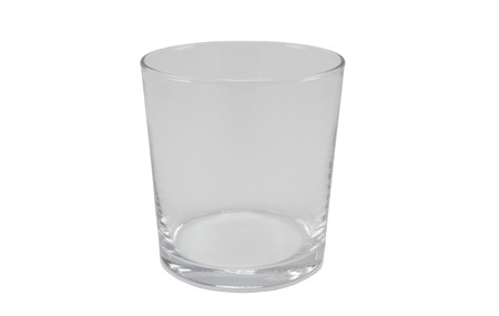 Empty glass isolated on a white backgroundの写真素材