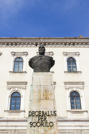 Decebal the king of Dacia in Timisoaraのeditorial素材