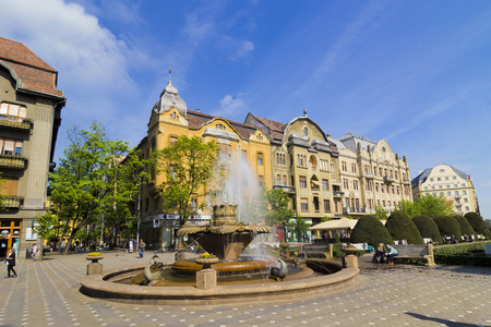 Timisoara- Fish fountainのeditorial素材