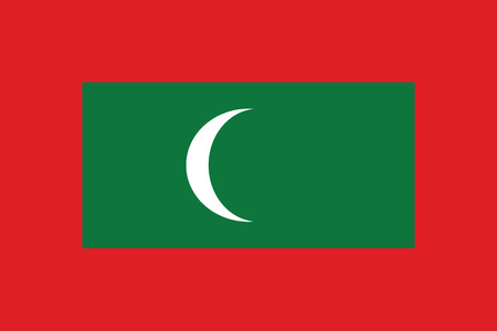 Flag of Maldives, national country symbol. Vector illustration of Maldives flagのイラスト素材