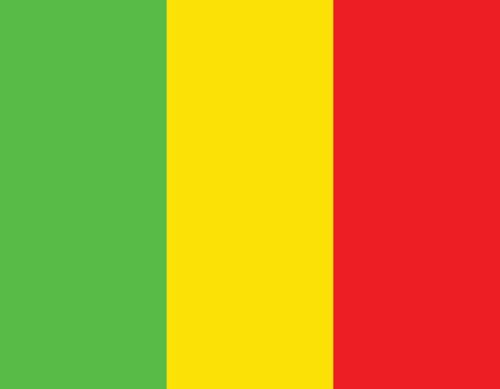 Flag of Mali. Vector illustration of mali national flagのイラスト素材