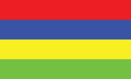 Flag of Mauritius, national country symbol. Vector illustration of Mauritius flagのイラスト素材