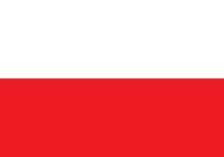 Flag of Poland, national country symbol illustration. Vector illustration of Poland flagのイラスト素材