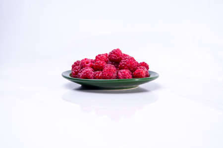 Raspberry on a white backgroundの写真素材
