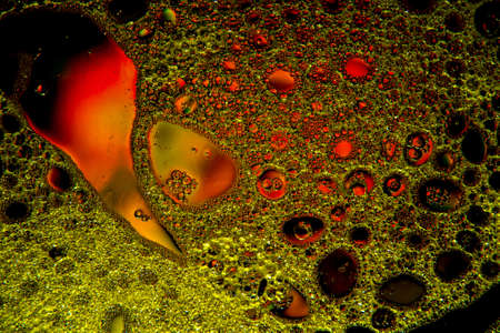 Water bubbles close - up abstract colorful background, pattern, texture