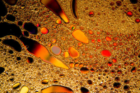 Water bubbles close - up abstract colorful background, pattern, texture
