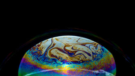 Soap bubbles with abstract pattern, close-up, macro photo, texture, pattern,