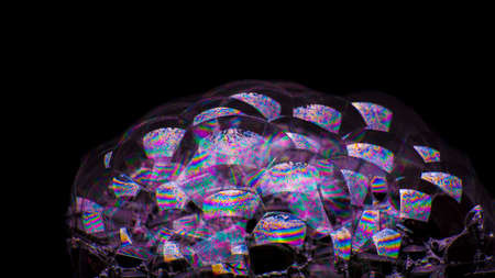 Soap bubbles with abstract pattern, close-up, macro, texture, pattern, copy space