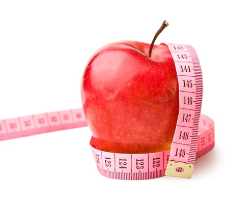 apple and measure tapeの写真素材