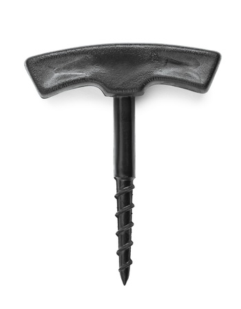 black corkscrew isolatedの写真素材