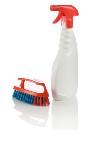 bottle and brushの写真素材