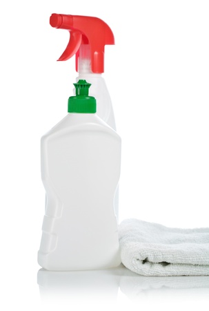 bottles and towelの写真素材