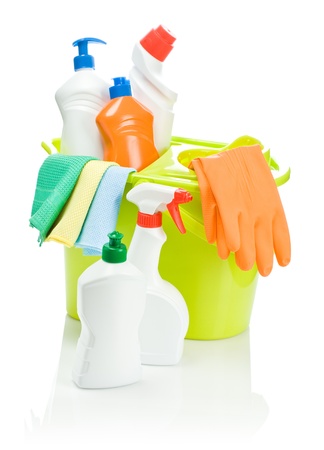 composition of cleaning articlesの写真素材