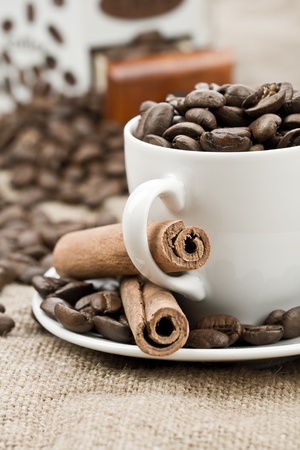 composition of coffee accesoriesの写真素材