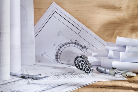 engineering drawingsの写真素材