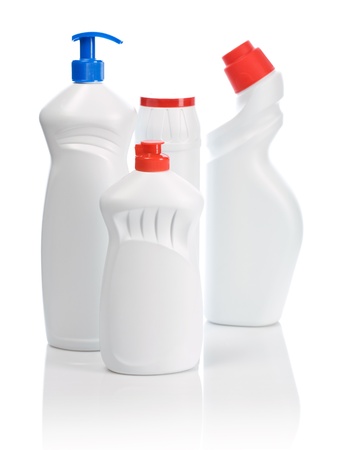 four kitchen bottlesの写真素材