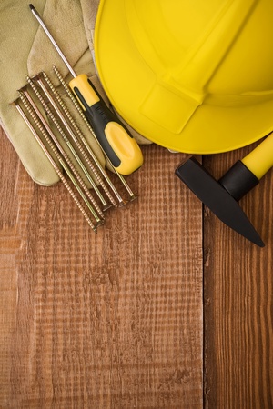 copyspace background of board with toolsの写真素材