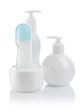 deodorant and tubes creamの写真素材