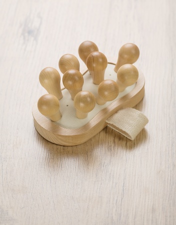 one wooden massagerの写真素材