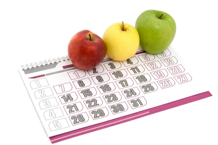 apple calendar with three colorの写真素材