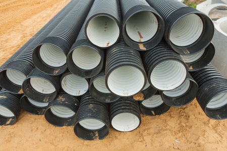 ribbed pipesの写真素材