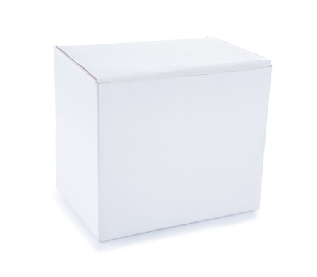white paper box isolated on white background