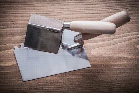 single hand angle former ad putty spattle.の写真素材