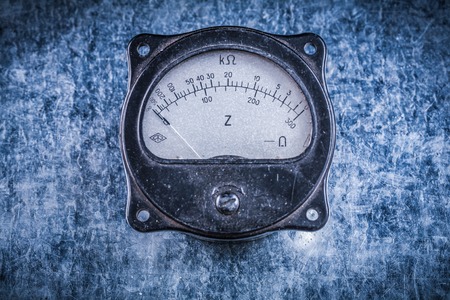 Electric instrument of measurement on metallic surface electricity concept.
