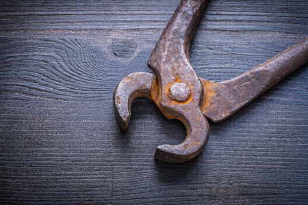 close up view on old nippers.の写真素材