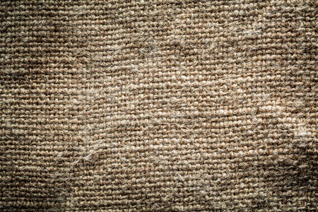 Vintage textured burlap background top view.の写真素材