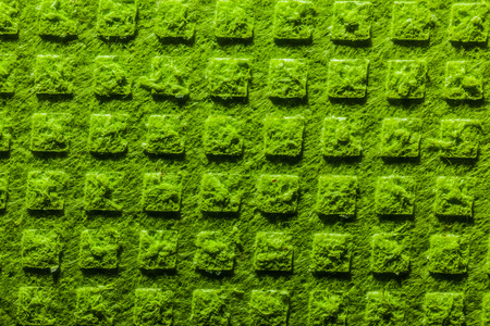 New green kitchen washcloth texture.の写真素材