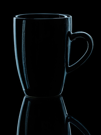 coffee cup isolated on black backgroundの写真素材