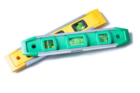 green and yellow construction level