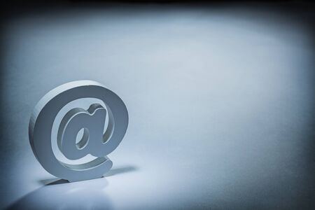 email symbol concept on dark white symbol