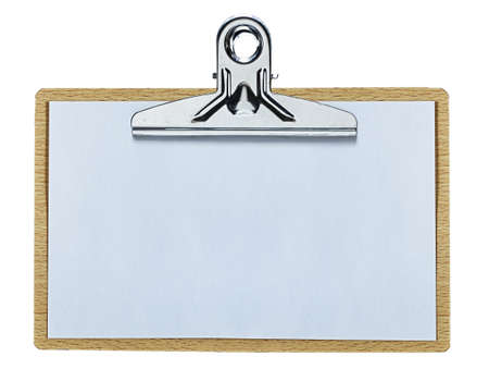 classic clipboard isolated on whiteの写真素材