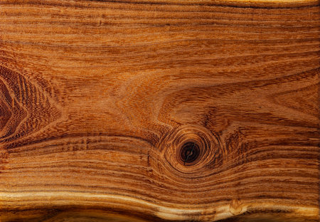 Wooden Board Close Up View On Texture Of Acacia Woodの写真素材