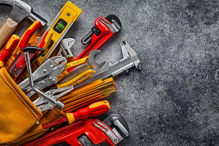 Tool Belt With Tools In Angle Of Image