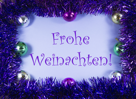 tinsel happy new year frame with ballsの写真素材