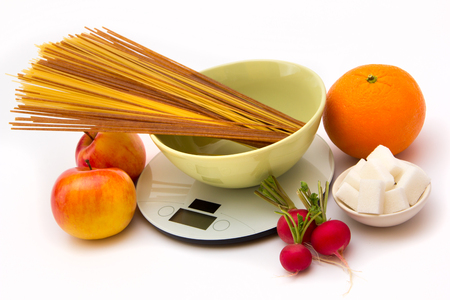 Control diabetes - counting carbohydrates for thoroughly insulin treatmentの写真素材