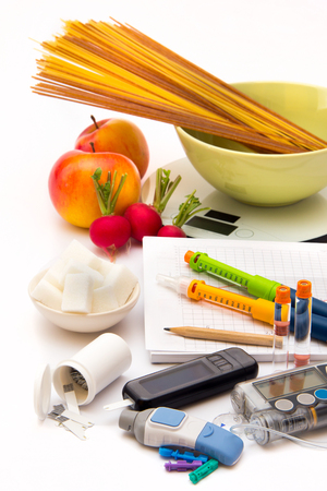 Accessories you need to control diabetes - verticalの写真素材