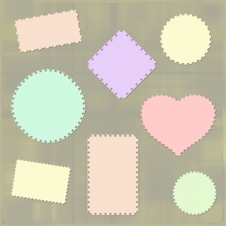 Collection of design retro framesのイラスト素材
