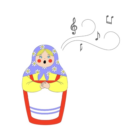 Russian doll singsのイラスト素材