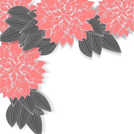 Invitation or wedding card with abstract floral background のイラスト素材