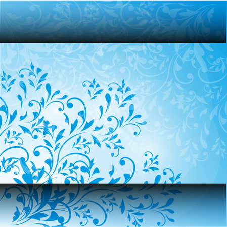 Invitation or wedding card with abstract floral background のイラスト素材
