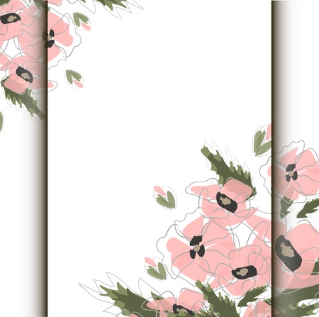 Card with abstract floral background のイラスト素材